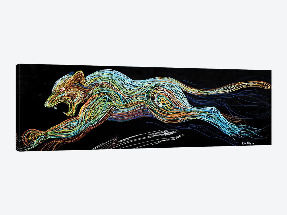 Jaguar Running Cheetah by Viola Painting 1-piece Canvas Wall Art