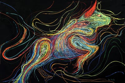 Bull Fighting by Viola Painting art print