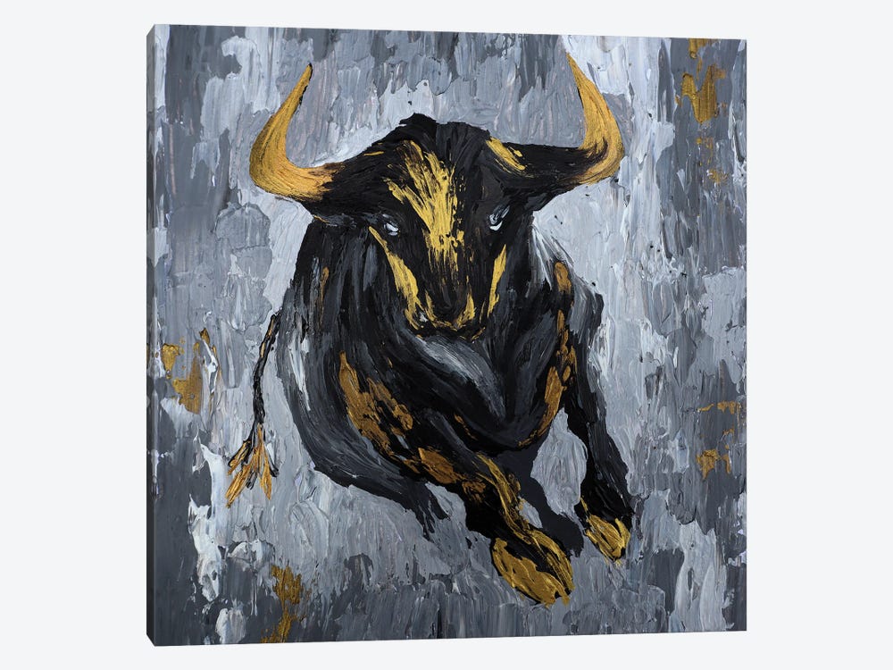 Bull In Motion by Viola Painting 1-piece Canvas Wall Art