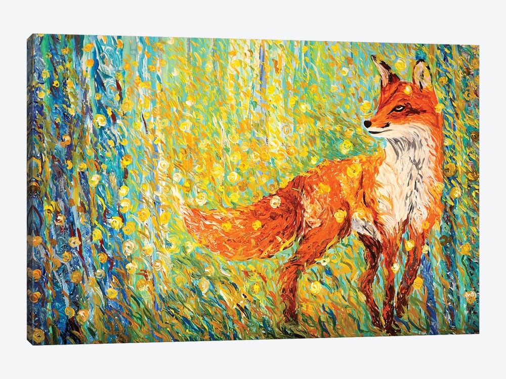 Wildfire Dreams A Fox's Journey by Viola Painting 1-piece Canvas Wall Art