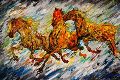 Run With The Wind by Viola Painting framed canvas print