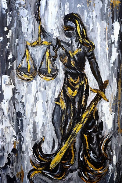 Lady Justice by Viola Painting framed canvas print