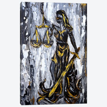 Lady Justice Canvas Print #VPA95} by Viola Painting Art Print