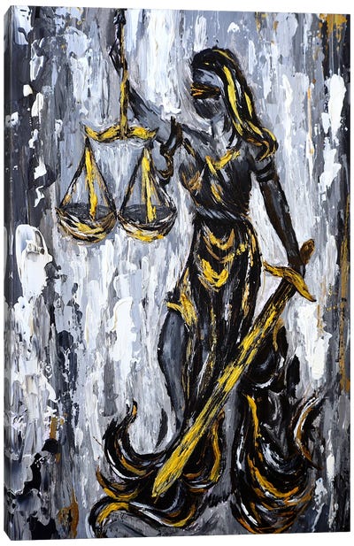 Lady Justice Canvas Art Print - Viola Painting