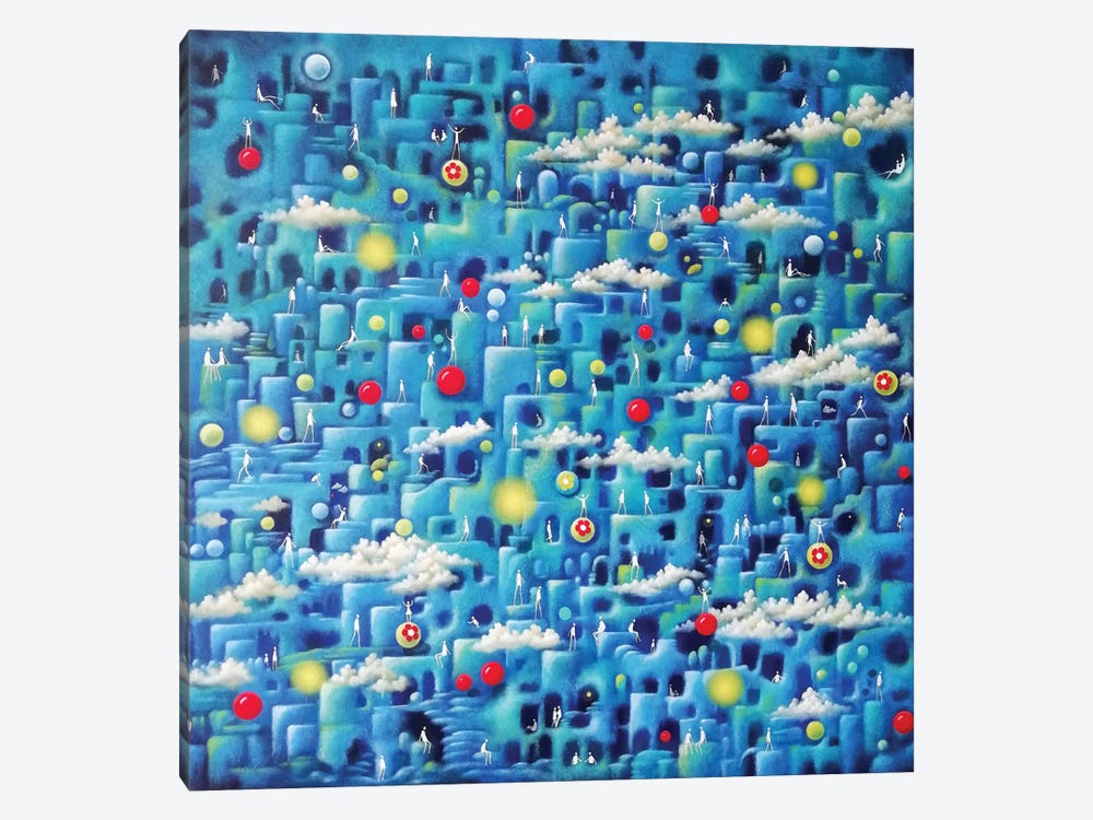 Life In Blue by Veronique Peytour 1-piece Canvas Art