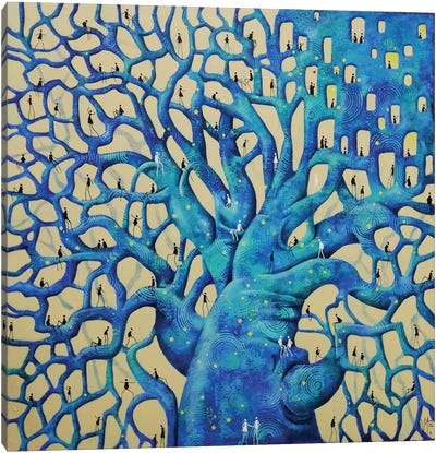 Tree Of Life II Canvas Art Print - Silhouette Art