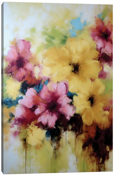 Colored Powder Flowers II Canvas Art Print - Vera Hoi