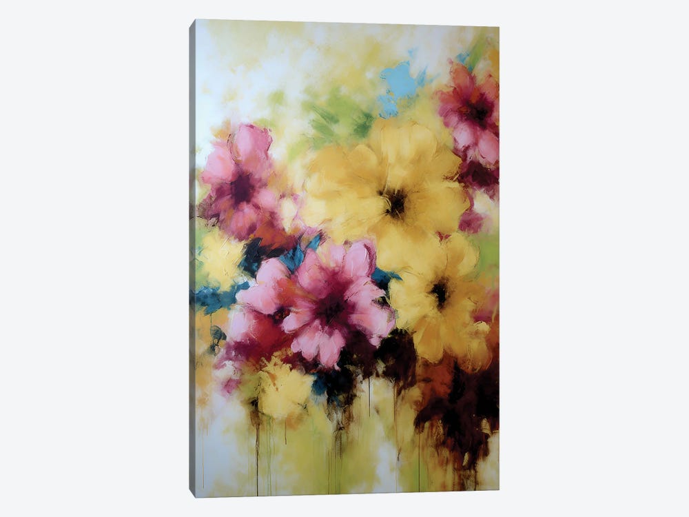 Colored Powder Flowers II by Vera Hoi 1-piece Canvas Artwork