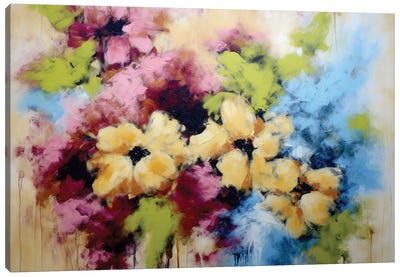 Colored Powder Flowers III Canvas Art Print - Vera Hoi