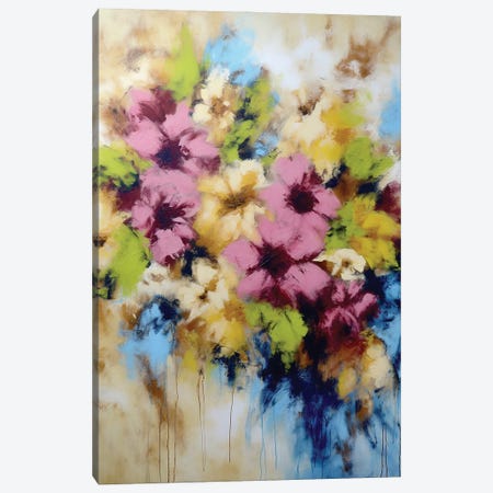 Colored Powder Flowers V Canvas Print #VRA127} by Vera Hoi Canvas Artwork