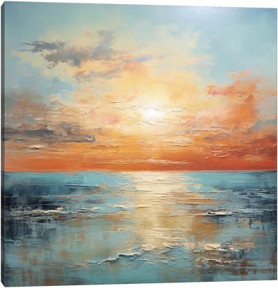 Evening's Glow By The Ocean III Canvas Art Print - Vera Hoi