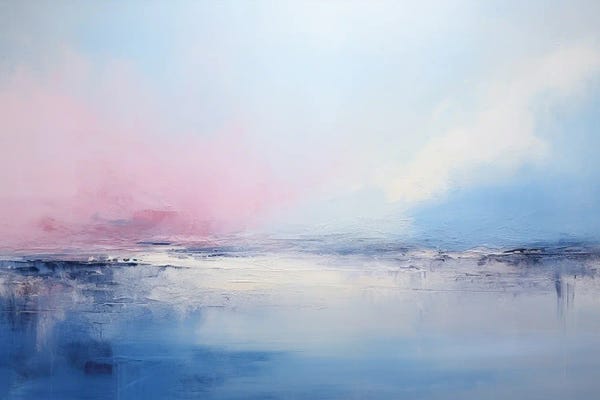 Vera Hoi: Pink And Blue Serenity by Vera Hoi
