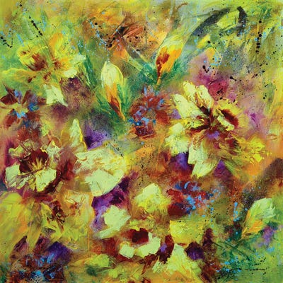 A Dazzling Daffodil Dance by Vera Hoi multi panel art