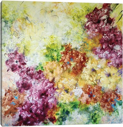 Blooming Abstraction Canvas Art Print - Vera Hoi