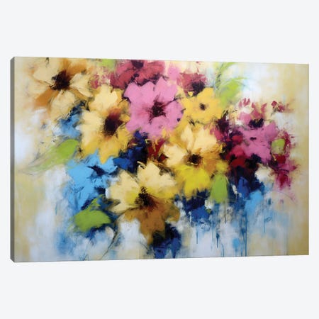 Colored Powder Flowers I Canvas Print #VRA154} by Vera Hoi Canvas Print