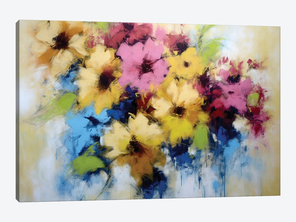 Colored Powder Flowers I by Vera Hoi 1-piece Canvas Art Print