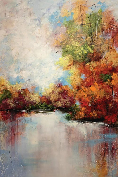 Autumnal Waterside Whispers by Vera Hoi wall art