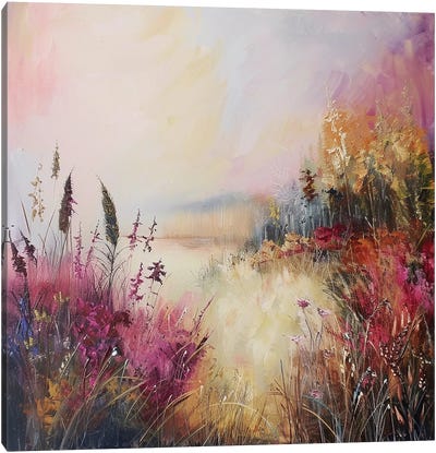 Tenderness In Bloom. Floral Meadow Canvas Art Print - Vera Hoi