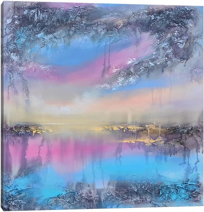 Ephemeral Beauty Canvas Art Print - Purple Abstract Art