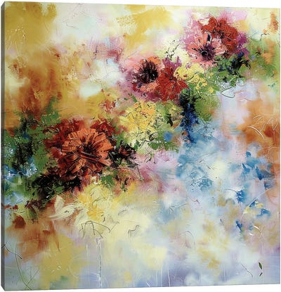 Floral Abstraction Canvas Art Print - Vera Hoi