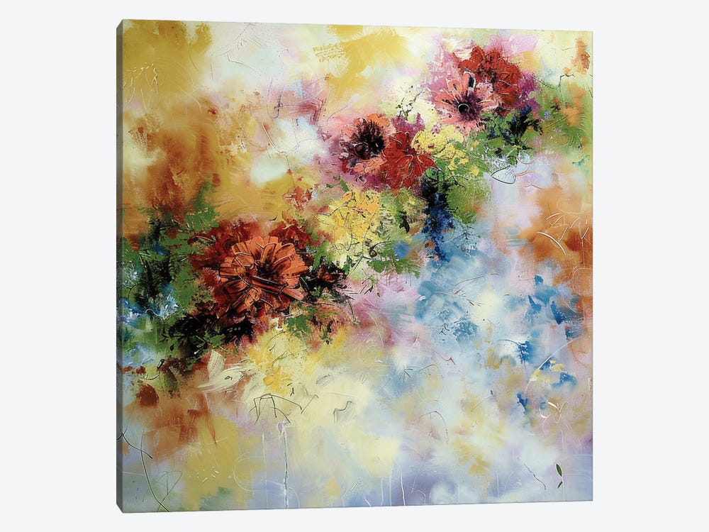 Floral Abstraction by Vera Hoi 1-piece Canvas Wall Art