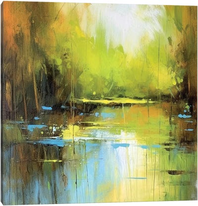 Peaceful Pond Canvas Art Print - Vera Hoi