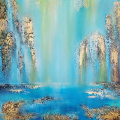 Waterfall by Vera Hoi multi panel art
