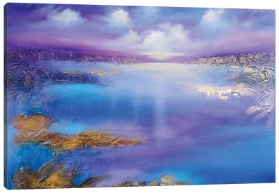Miracle Moment Canvas Art Print - Purple Abstract Art