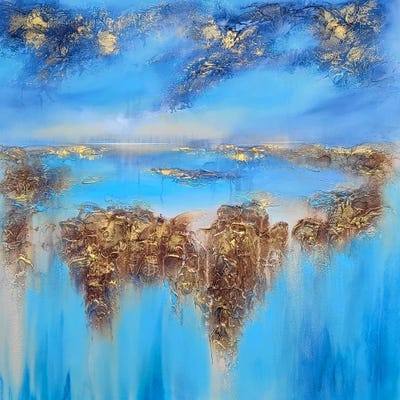 Blue Waterfall by Vera Hoi canvas print