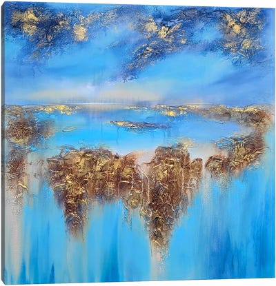 Blue Waterfall Canvas Art Print - Vera Hoi