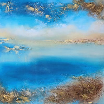 Walk Along The Gold Coast (Triptych Part 2) by Vera Hoi framed wall art