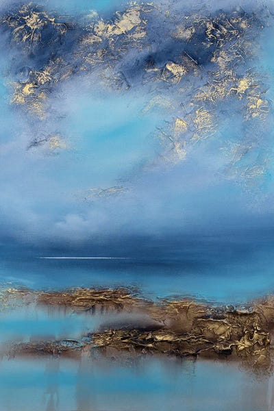 Gold Abstract Art: Freedom by Vera Hoi