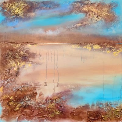 Golden Shore (Diptych Part 1) by Vera Hoi canvas print