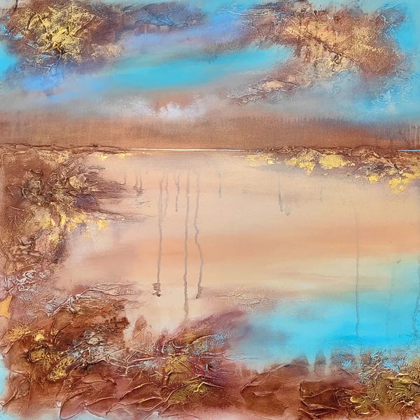 Vera Hoi: Golden Shore (Diptych Part 1) by Vera Hoi