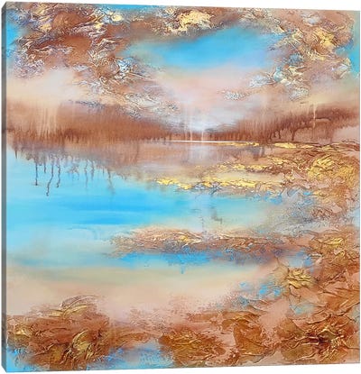 Morning On The Golden Shore Canvas Art Print - Vera Hoi