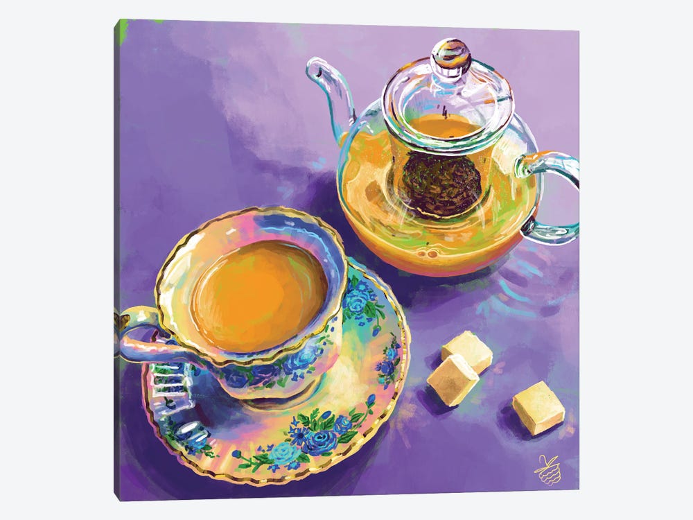 Purple Tea Party by Very Berry 1-piece Art Print