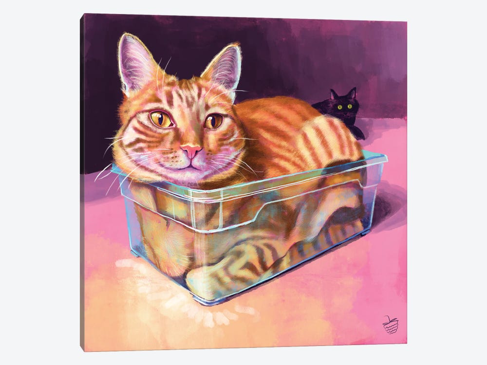 Liquid Ginger Cat by Very Berry 1-piece Canvas Art