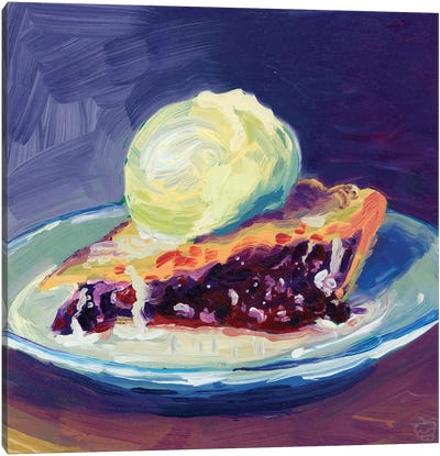 Blueberry Pie Canvas Art Print - Coffee Shop & Cafe