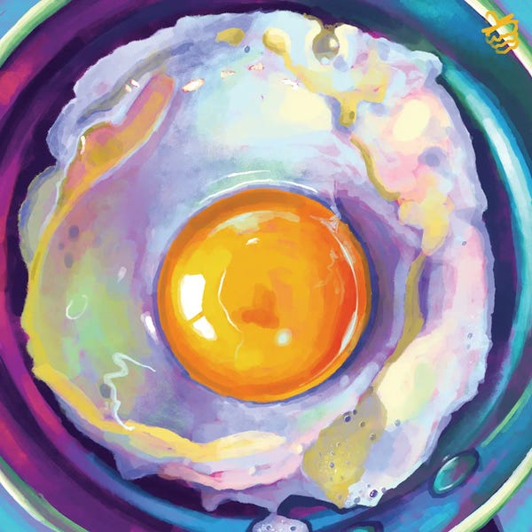 Very Berry: Rainbow Fried Egg by Very Berry