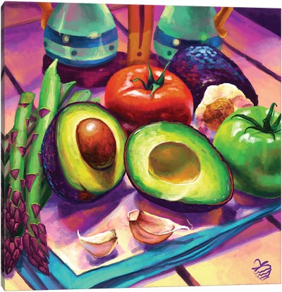 Veggies Spread Canvas Art Print - Avocados