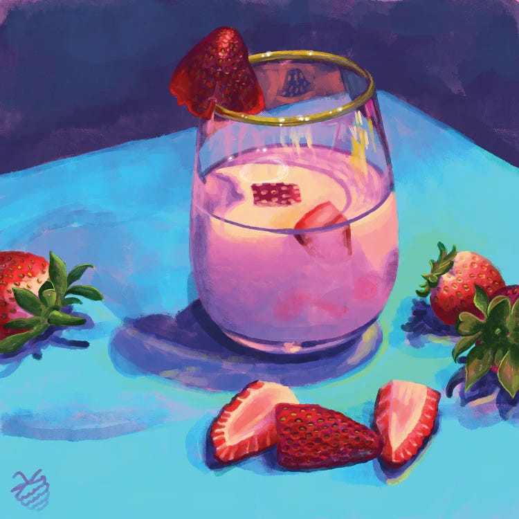 Strawberry Milk by Very Berry wall art