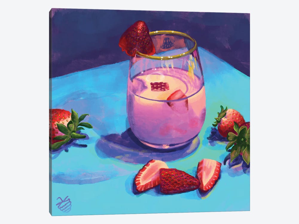 Strawberry Milk by Very Berry 1-piece Canvas Art