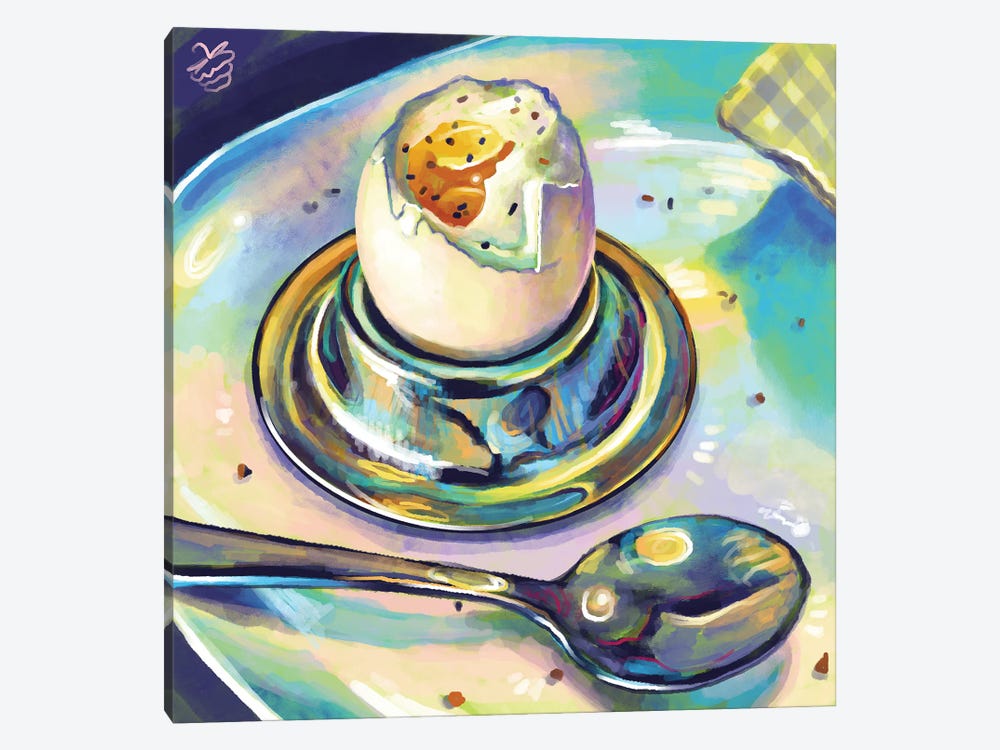Soft Boiled Egg Breakfast by Very Berry 1-piece Canvas Artwork
