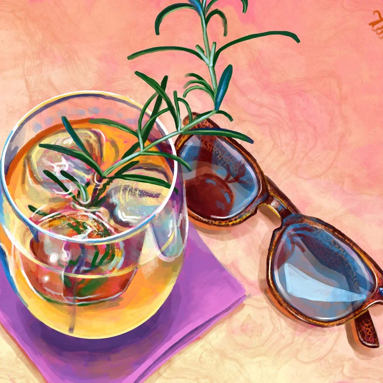 Summer Cocktail And Sunglasses