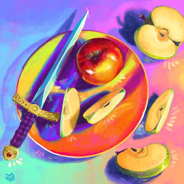 Weapons & Artillery: Dagger And Apples by Very Berry