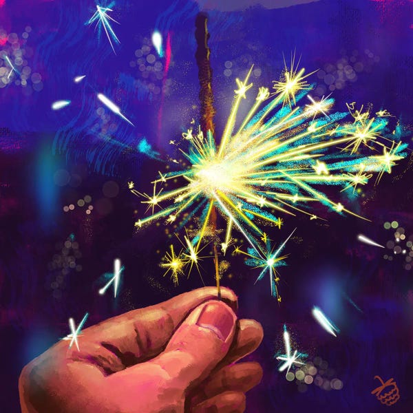 Point Of View: Celebratory Sparkler by Very Berry