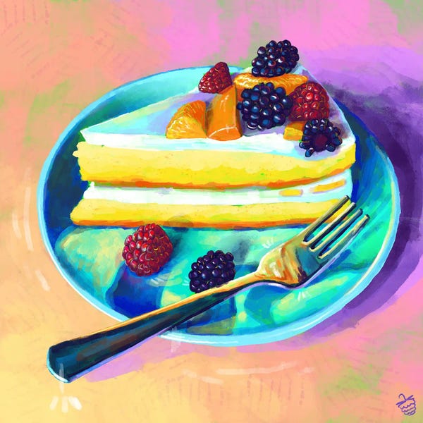 Sponge Cake With Fresh Fruit And Cream