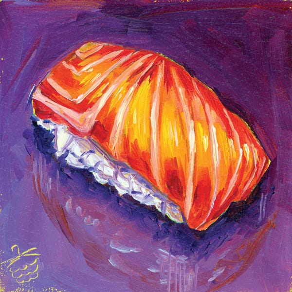 Foodie: Salmon Nigiri (Nigiri I) by Very Berry