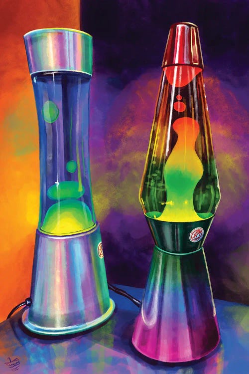 Rainbow Lava Lamps by Very Berry wall art