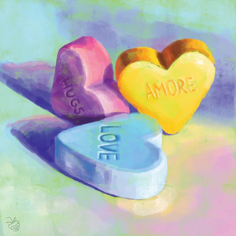 Candy Hearts by Very Berry wall art